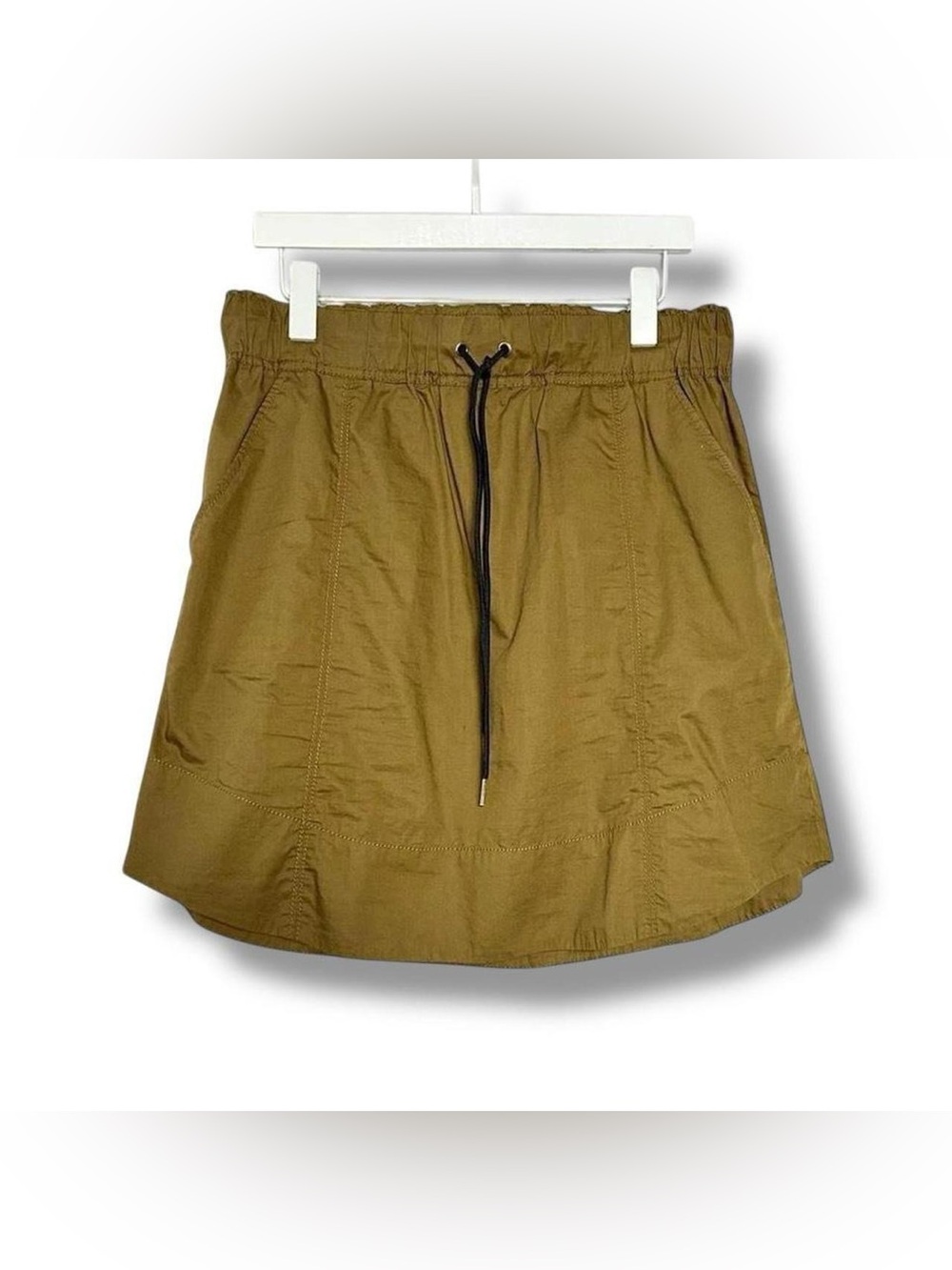Banana Republic Olive Green Mini Gorpcore Utility Skirt 14 Drawstring Tie Waist